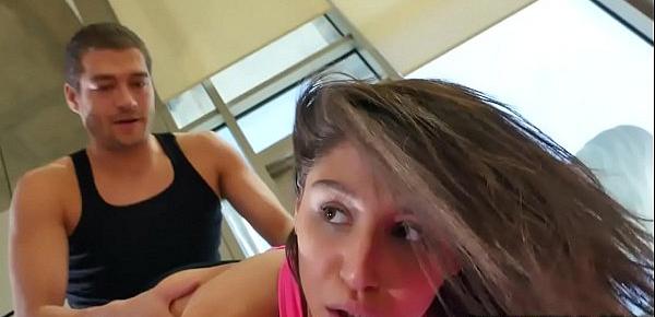  Yoga instructor stuffed Abella Dangers mouth with his big cock